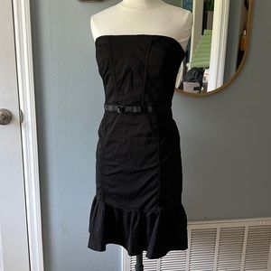 White House Black Market strapless dress sz 10 wedding guest worn once HOLIDAY🎁